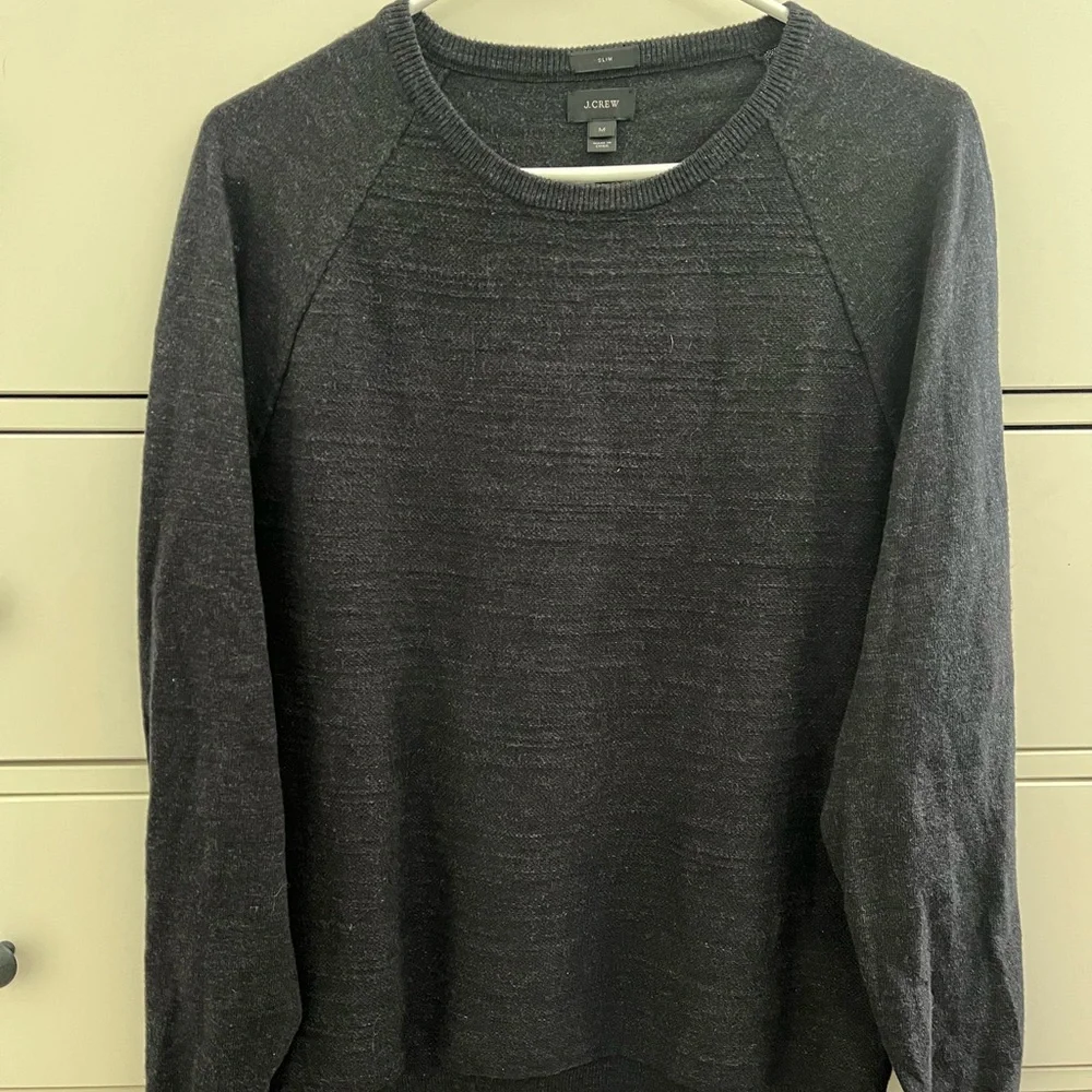 J. CREW crew sweater cotton black size M
